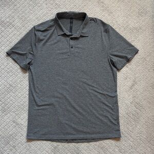 Lululemon Heathered Charcoal Gray Polo